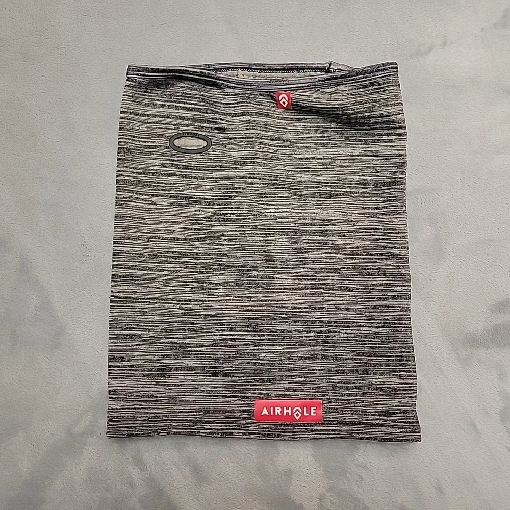 Airhole Neck Gaiter Men M/L Gray Space Dye Fleece Lined‎ Winter Snowboard Ski